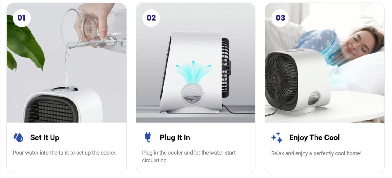 AiraBreeze Portable Cooler Uses