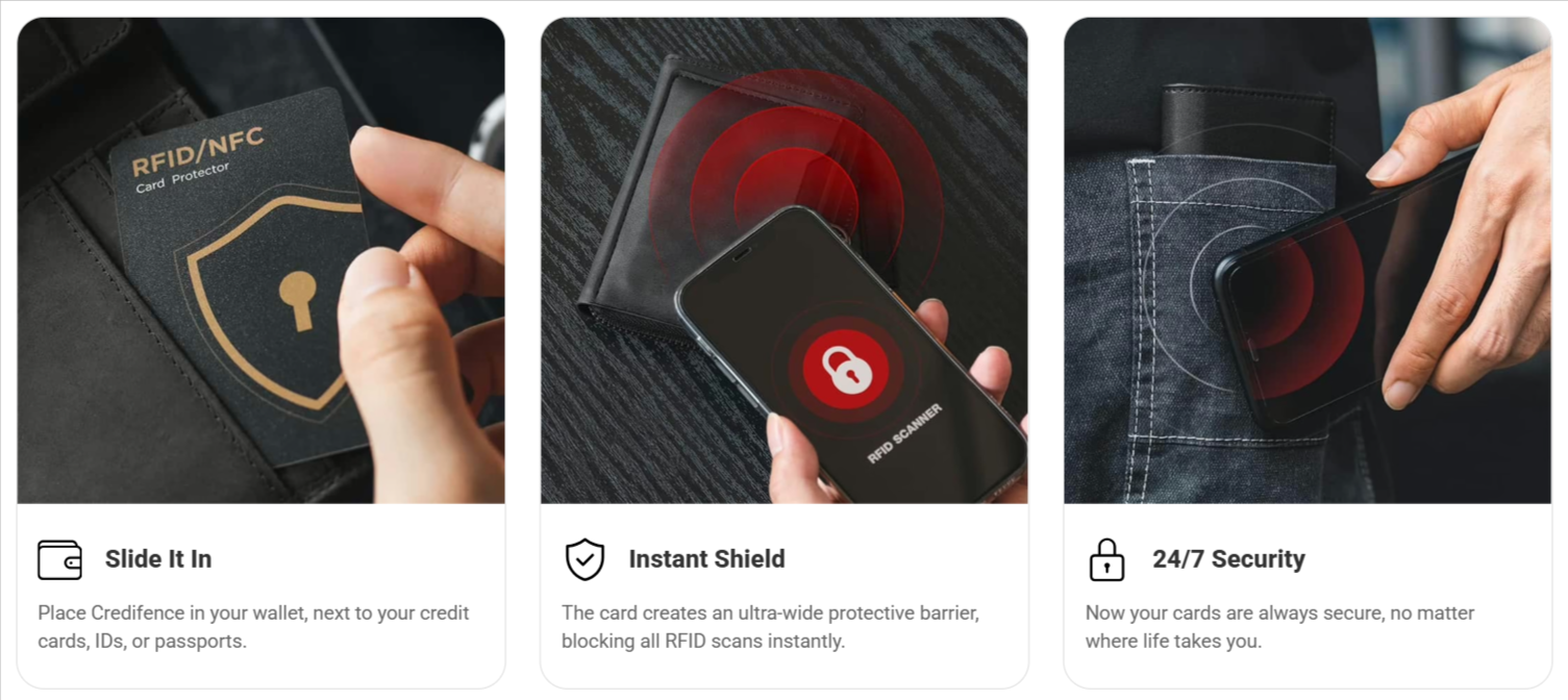 Credifence Card Protection Uses
